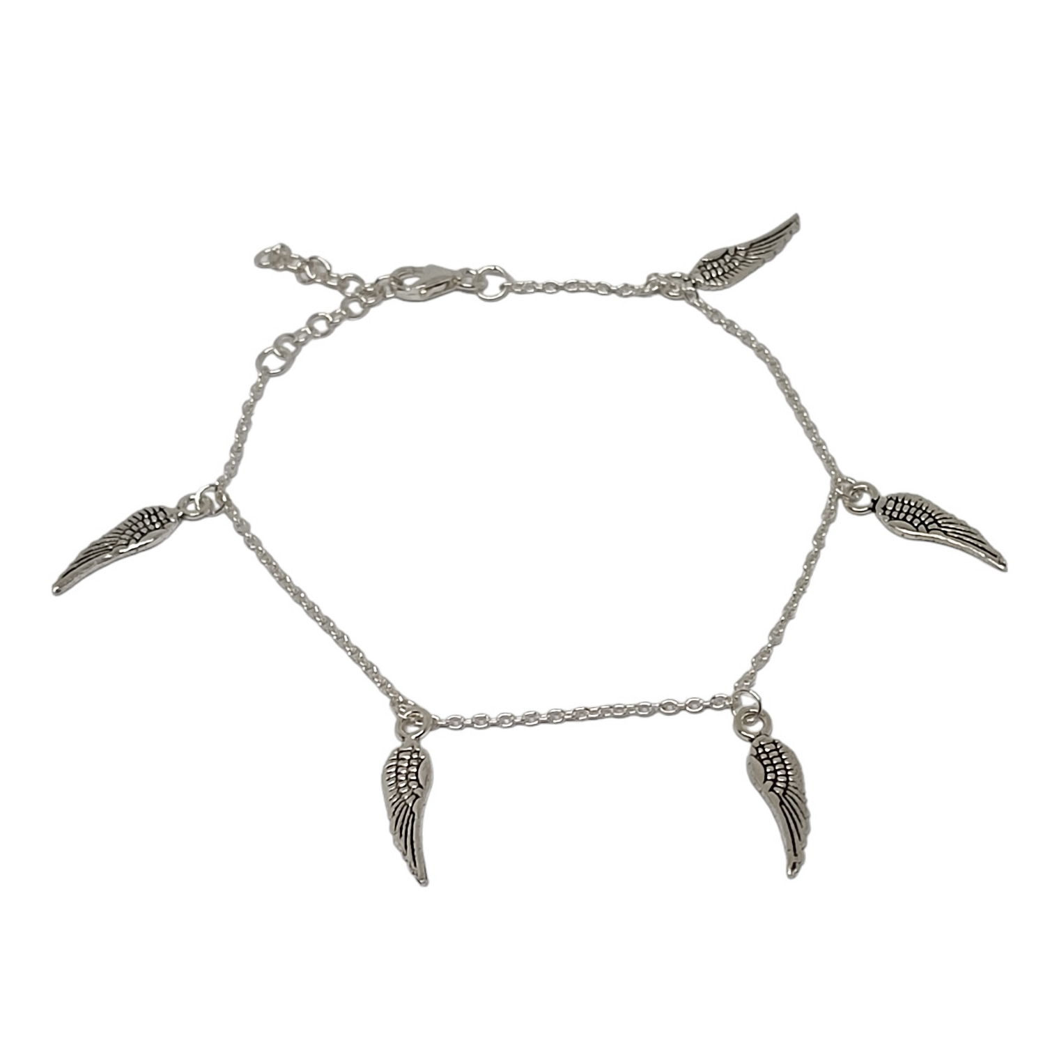 PULSERA ANDREA COGGIOLA JOYAS 5 ALAS PLATA FINA 925 - 1