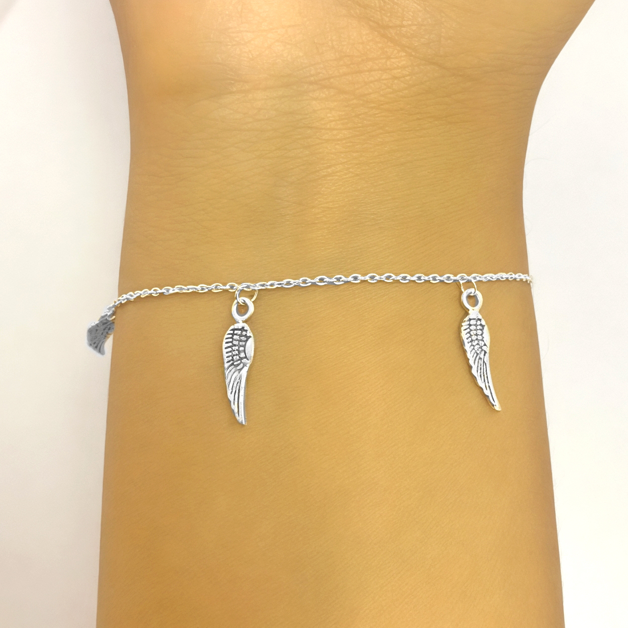 PULSERA ANDREA COGGIOLA JOYAS 5 ALAS PLATA FINA 925 - 2