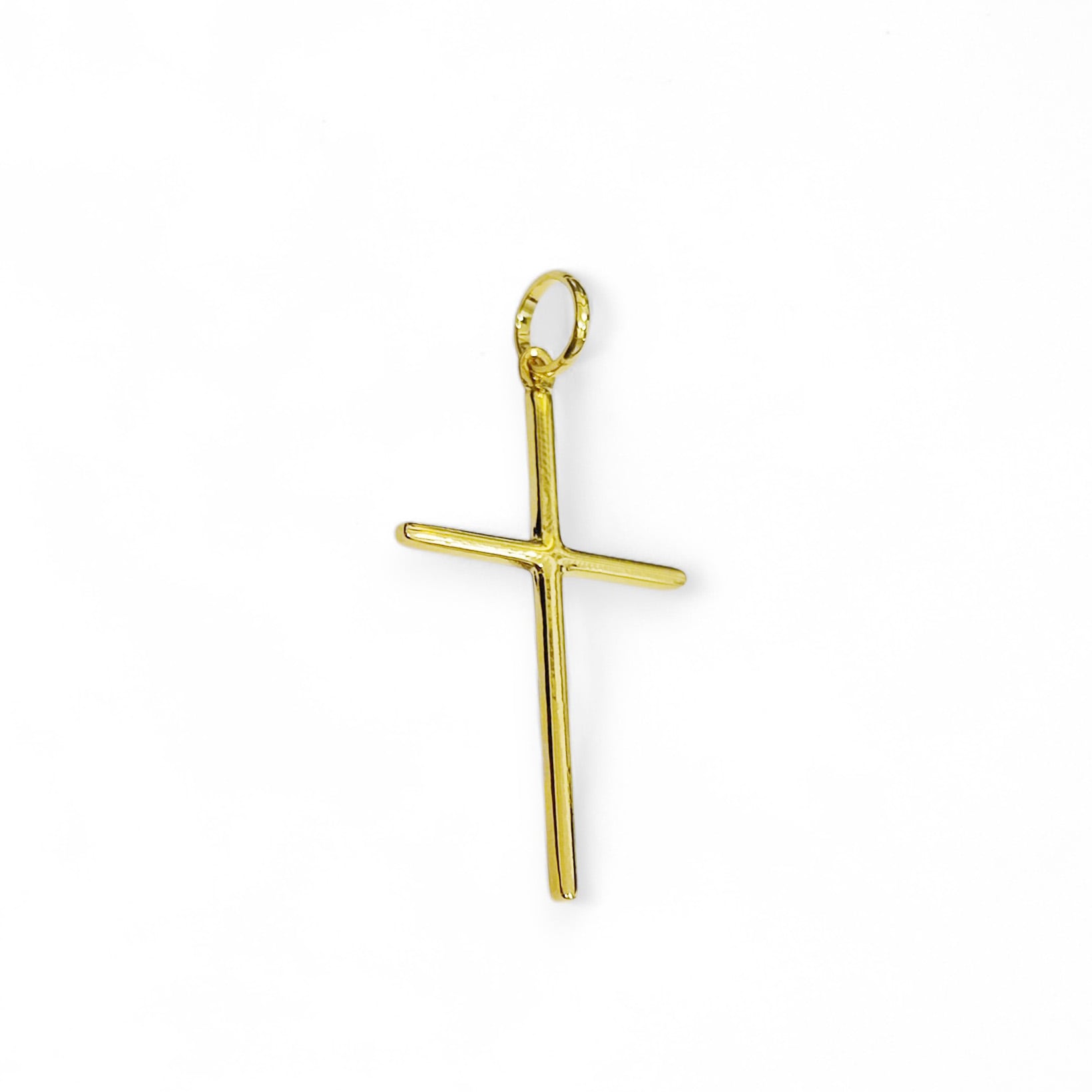 COLGANTE CRUZ GRANDE ENCHAPADO ORO 18K - 2