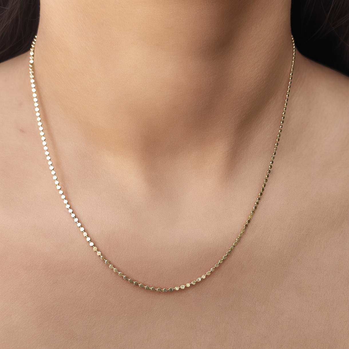 CADENA ANDREA COGGIOLA JOYAS ENCHAPADO ORO 18K REDONDA PLANA 43CM - 2