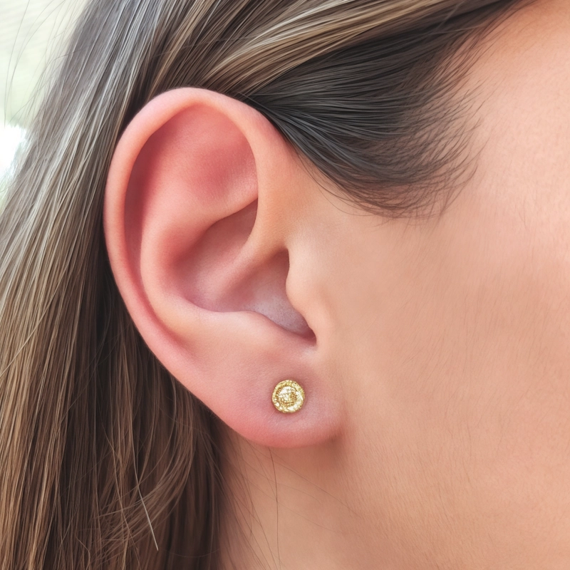 AROS ANDREA COGGIOLA JOYAS GIRASOL ENCHAPADO ORO 18K - 4
