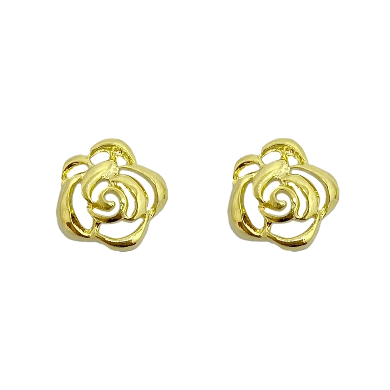 AROS ANDREA COGGIOLA JOYAS FLOR 15MM ENCHAPADO ORO 18K - 1