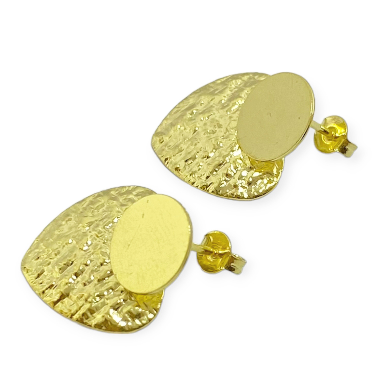 AROS ANDREA COGGIOLA JOYAS MADISON CORAZÓN MARTILLADO ENCHAPADO ORO 18K - 2
