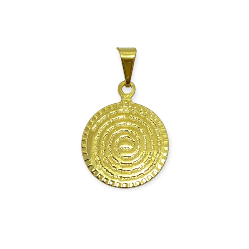 COLGANTE PADRE NUESTRO 15MM ENCHAPADO ORO 18K - 1