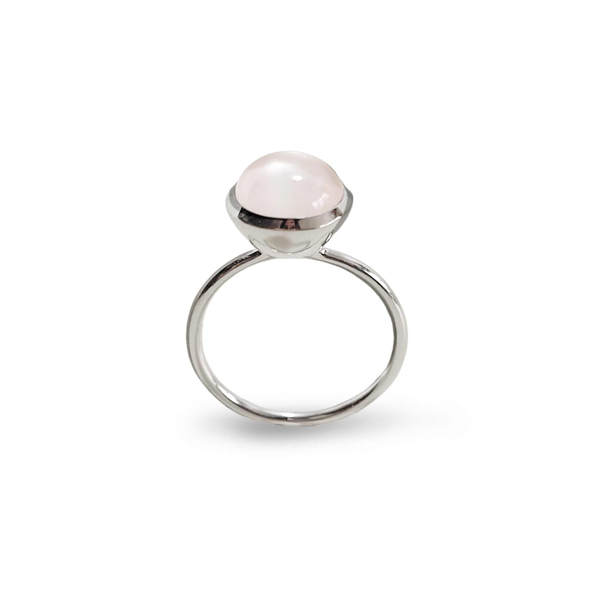 ANILLO ANDREA COGGIOLA JOYAS PLATA FINA 925 SHAKTI CUARZO ROSA #14 - 1