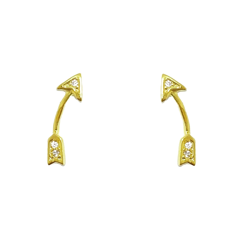 AROS ANDREA COGGIOLA JOYAS FLECHA ENCHAPADO ORO 18K - 1