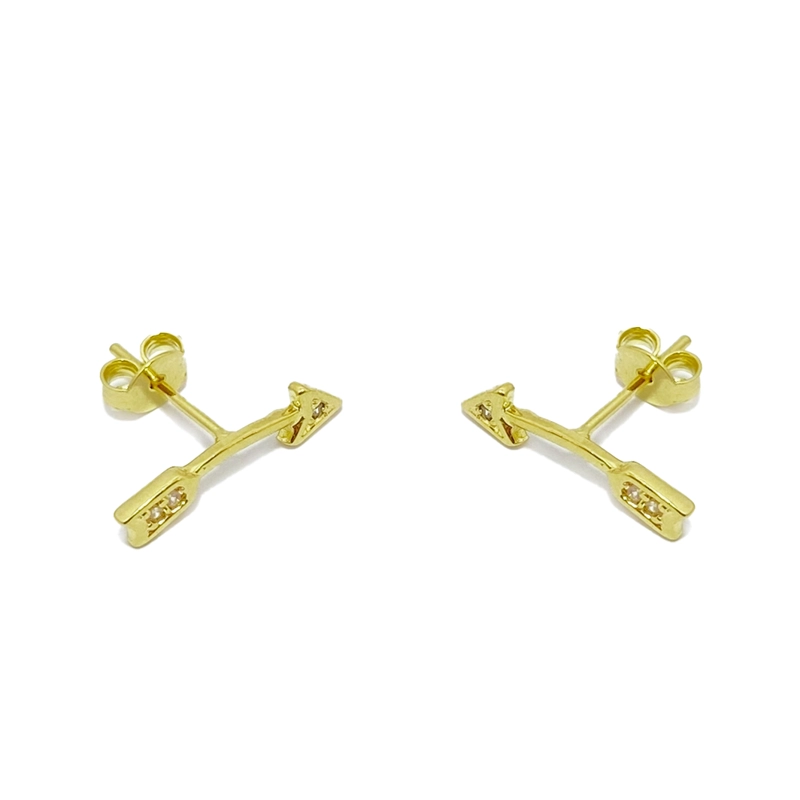 AROS ANDREA COGGIOLA JOYAS FLECHA ENCHAPADO ORO 18K - 2