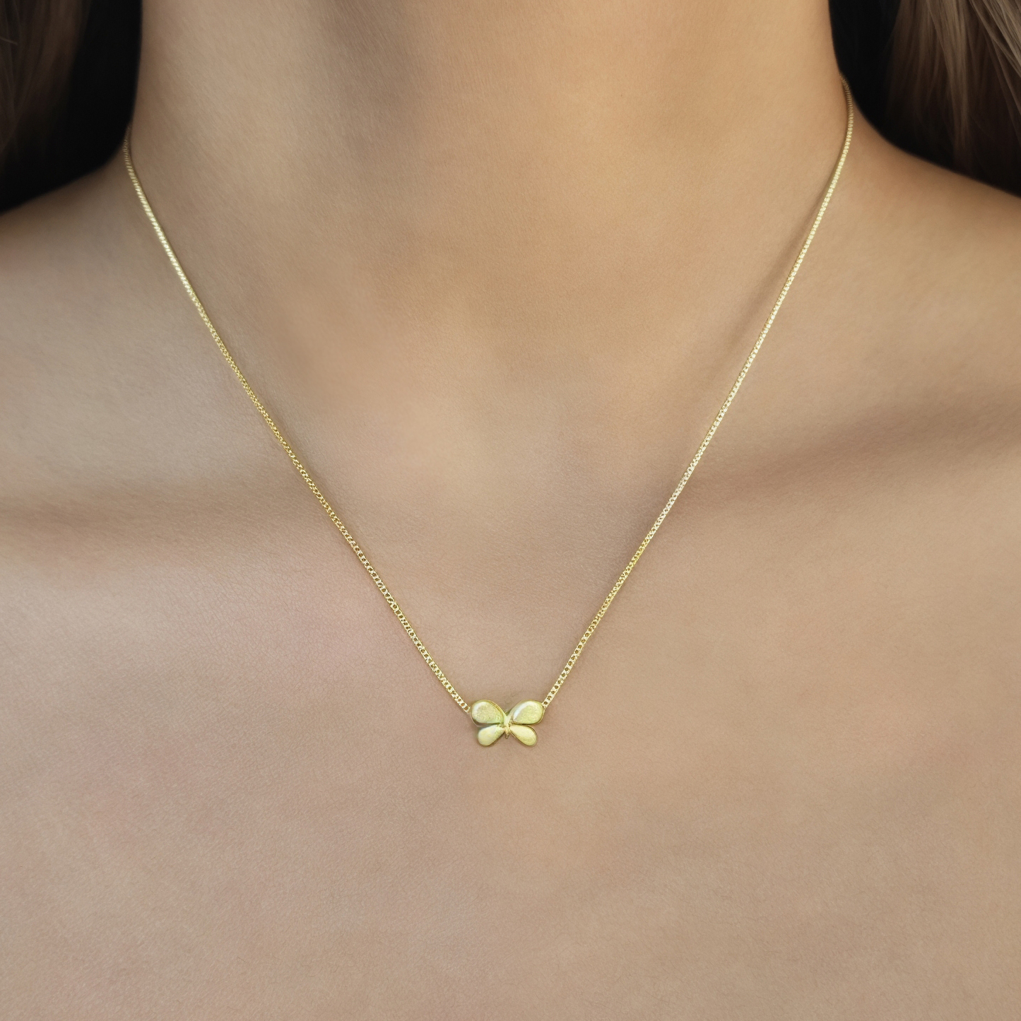 COLLAR ANDREA COGGIOLA JOYAS ENCHAPADO ORO 18K MARIPOSA - 4