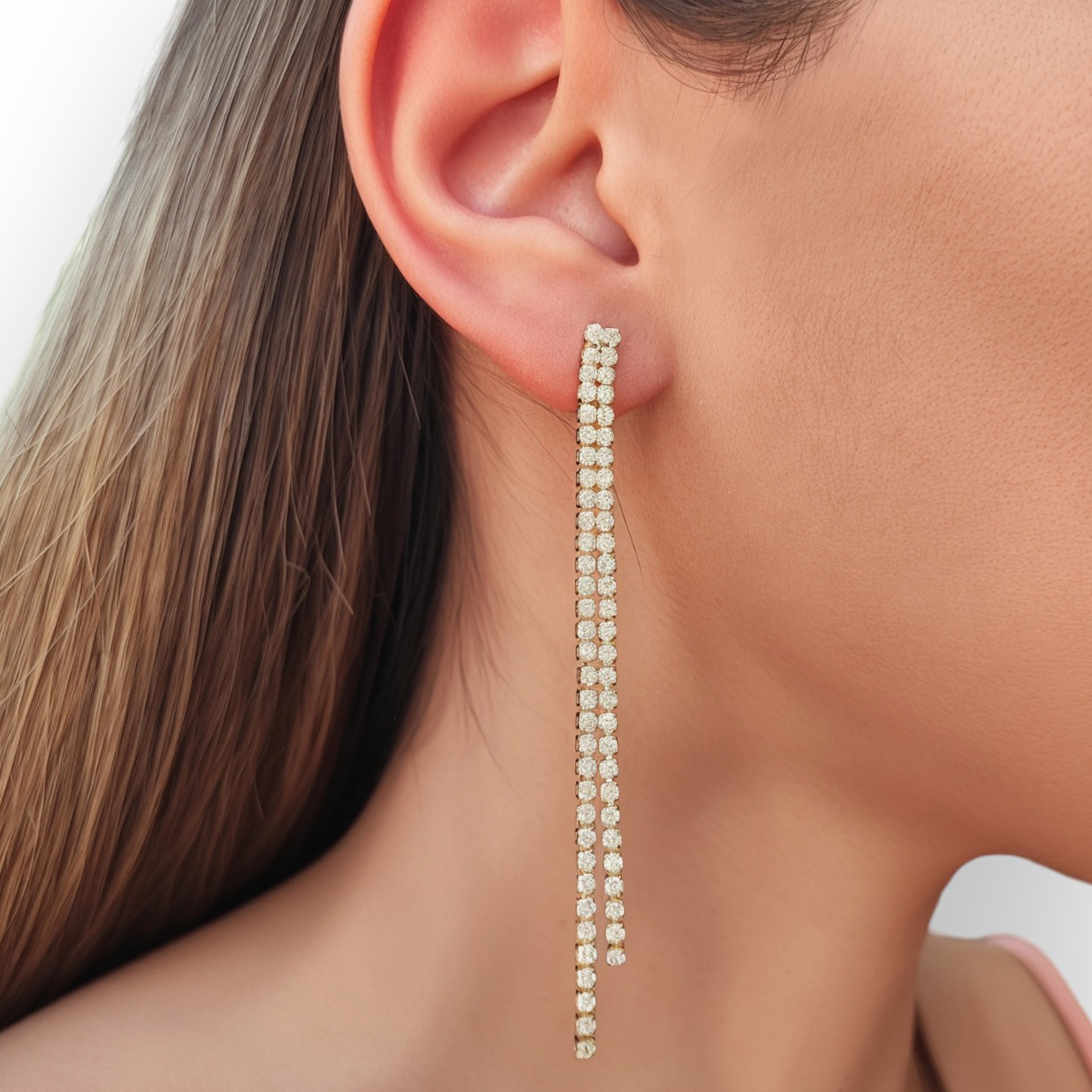 AROS ANDREA COGGIOLA JOYAS LILY CIRCONES COLGANTES ENCHAPADO ORO 18K - 3