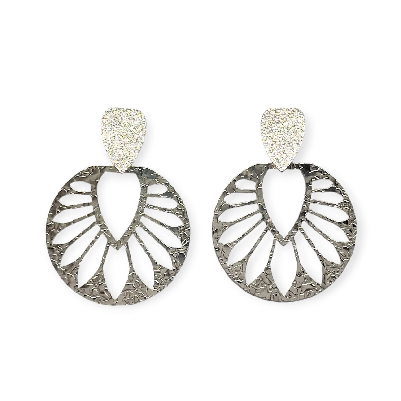 AROS ANDREA COGGIOLA JOYAS LEAH SATINADOS PLATA FINA 925 - 1