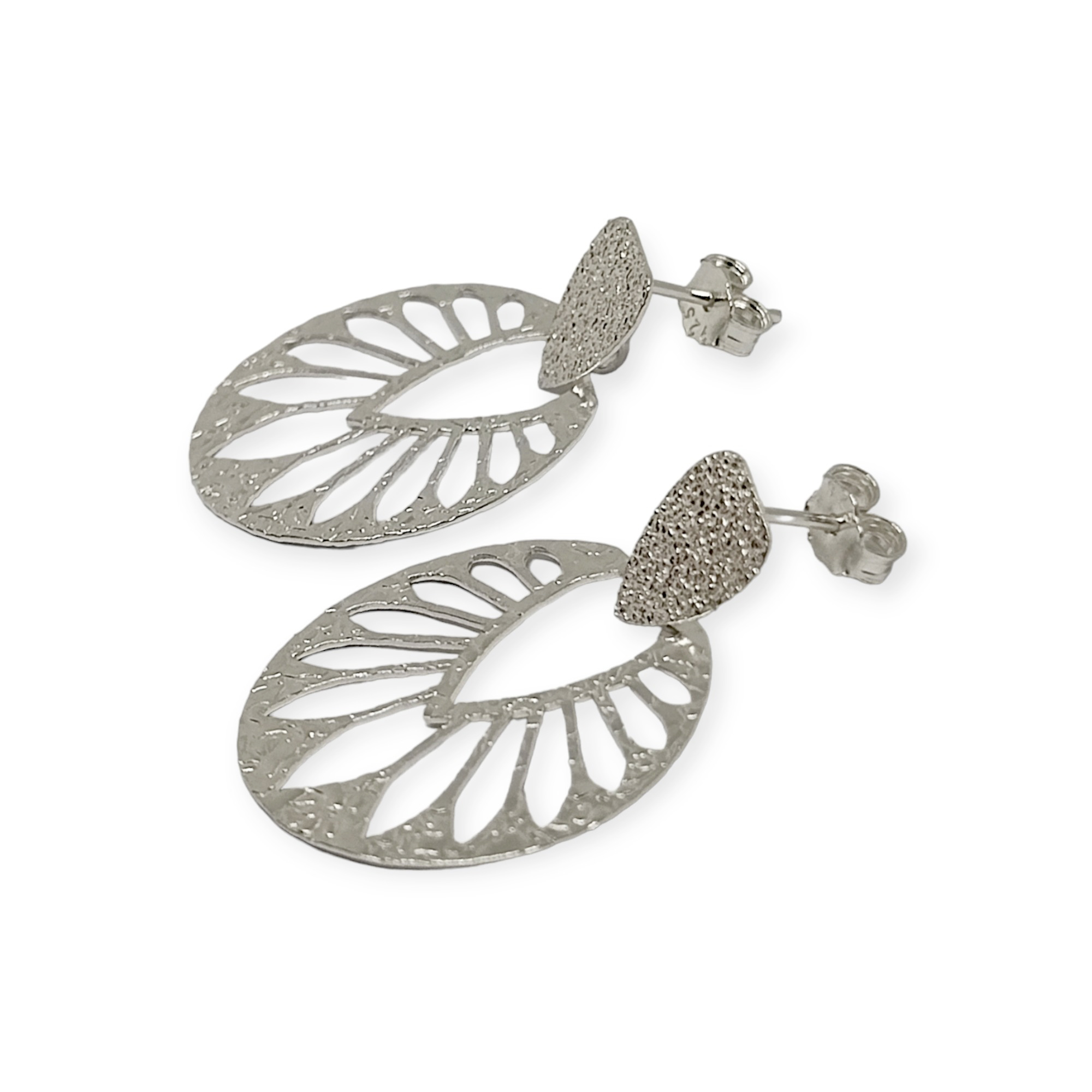 AROS ANDREA COGGIOLA JOYAS LEAH SATINADOS PLATA FINA 925 - 2