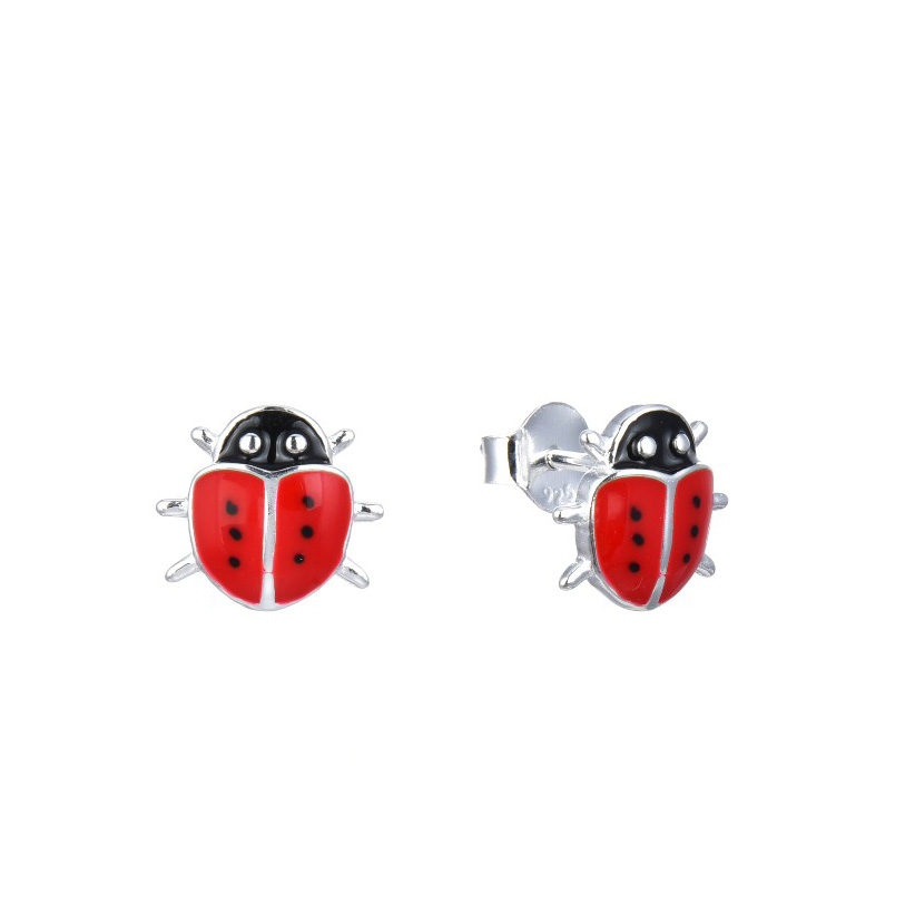 AROS ANDREA COGGIOLA JOYAS CHINITA ROJO PLATA FINA 925 - 1