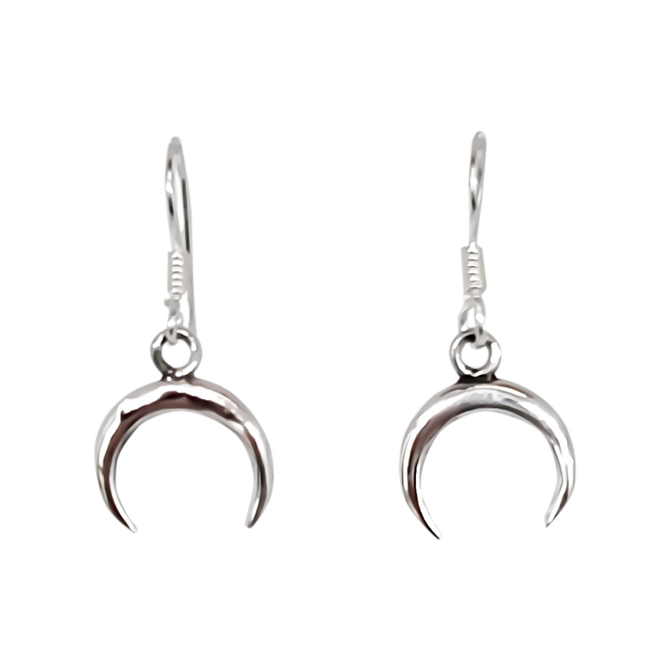 AROS ANDREA COGGIOLA JOYAS LUNA INVERTIDA MINI COLGANTE GANCHO PLATA FINA 925 - 1