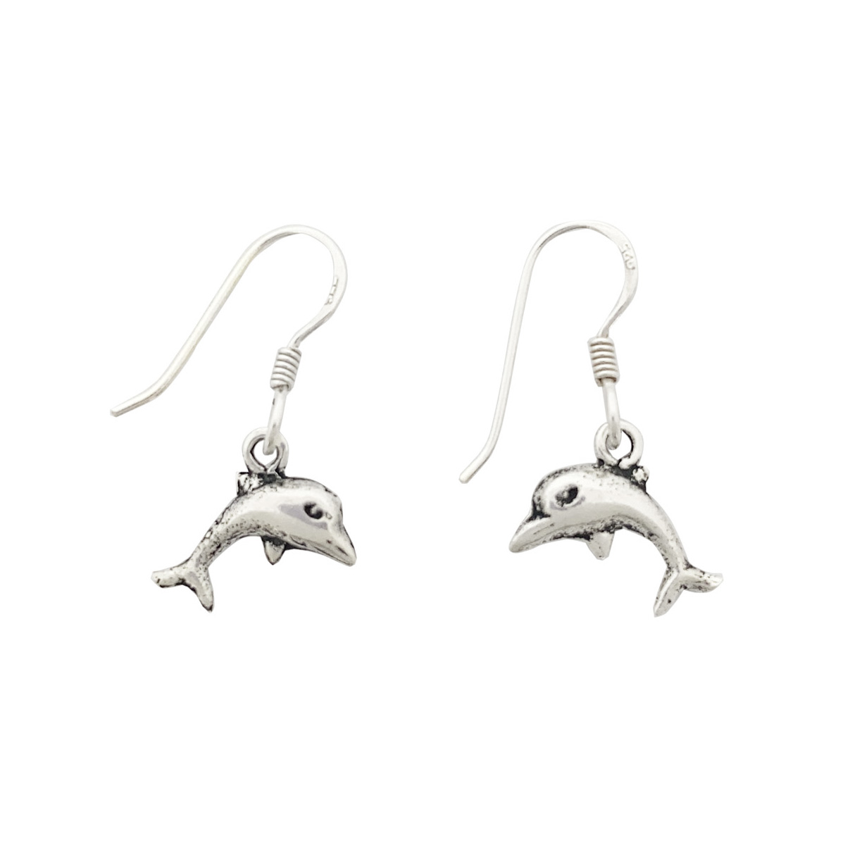 AROS ANDREA COGGIOLA JOYAS DELFÍN MINI COLGANTE GANCHO PLATA FINA 925 - 1