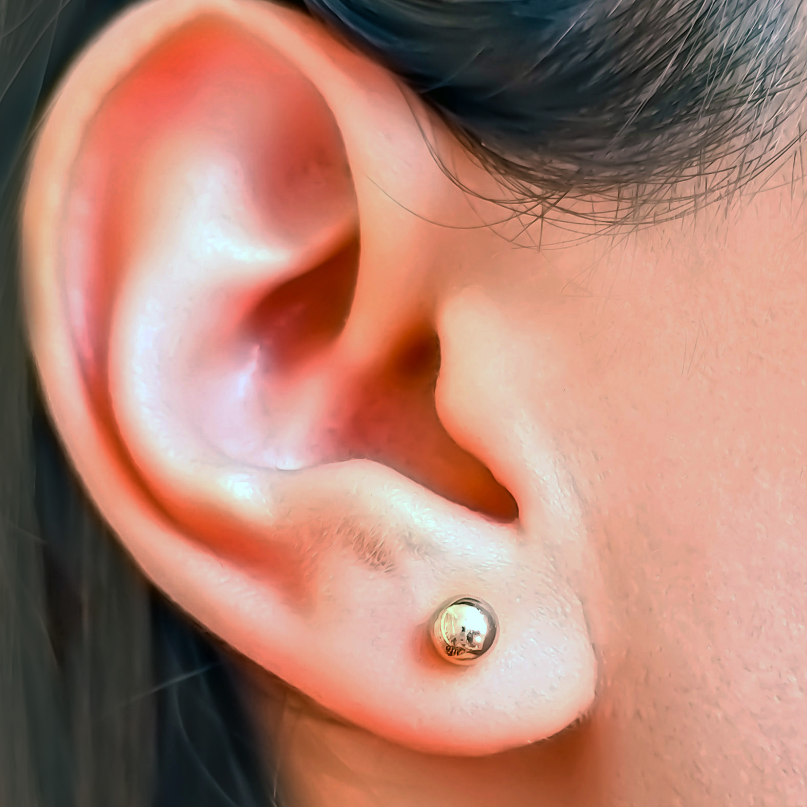 AROS ANDREA COGGIOLA JOYAS ABRIDORES BOLITA 5MM LAMINADO ORO 18K - 2