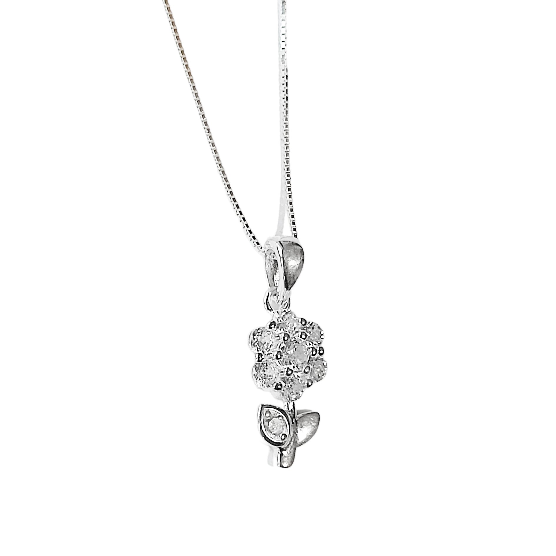 COLLAR ANDREA COGGIOLA JOYAS PLATA FINA 925 FLOR CIRCÓN - 1