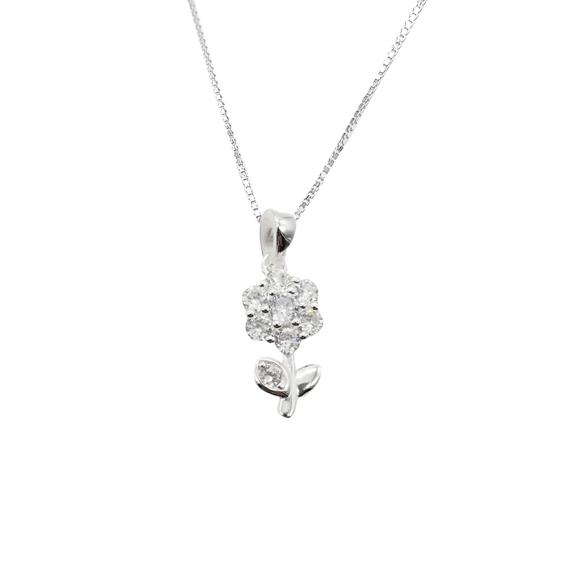 COLLAR ANDREA COGGIOLA JOYAS PLATA FINA 925 FLOR CIRCÓN - 2