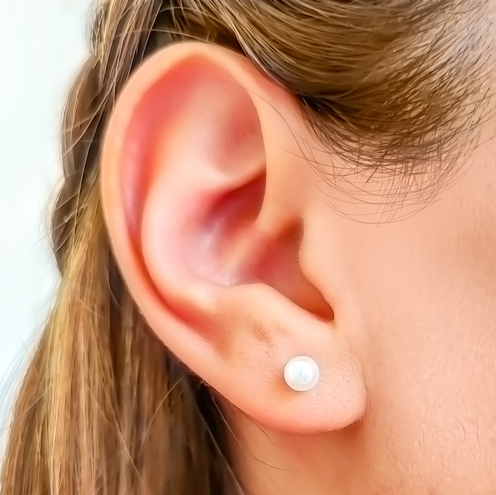 AROS ABRIDORES BEBE  PERLA CULTIVADA 4MM ORO 18K - 2