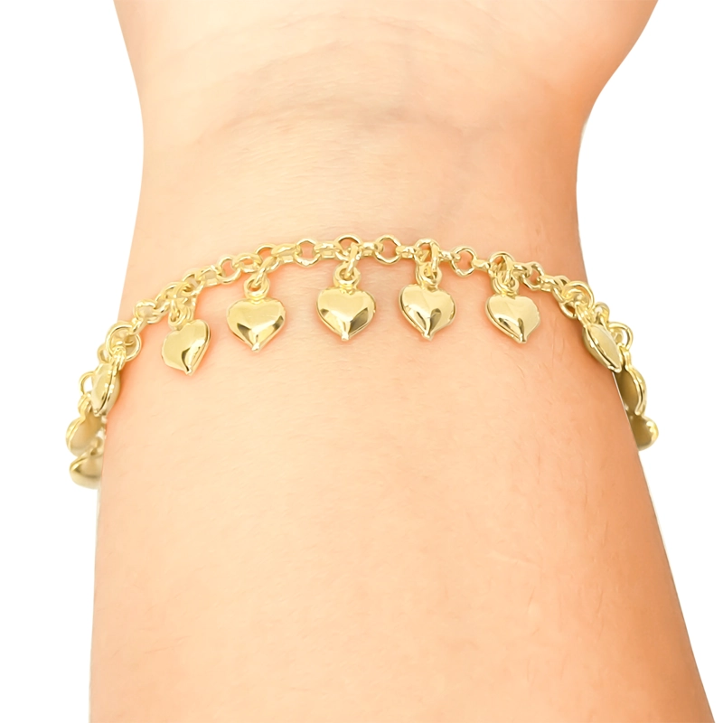 PULSERA ANDREA COGGIOLA JOYAS CORAZÓN ENCHAPADA ORO 18K - 4