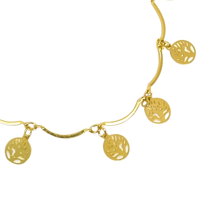 TOBILLERA ANDREA COGGIOLA JOYAS ÁRBOL DE LA VIDA ENCHAPADO ORO 18K - 2