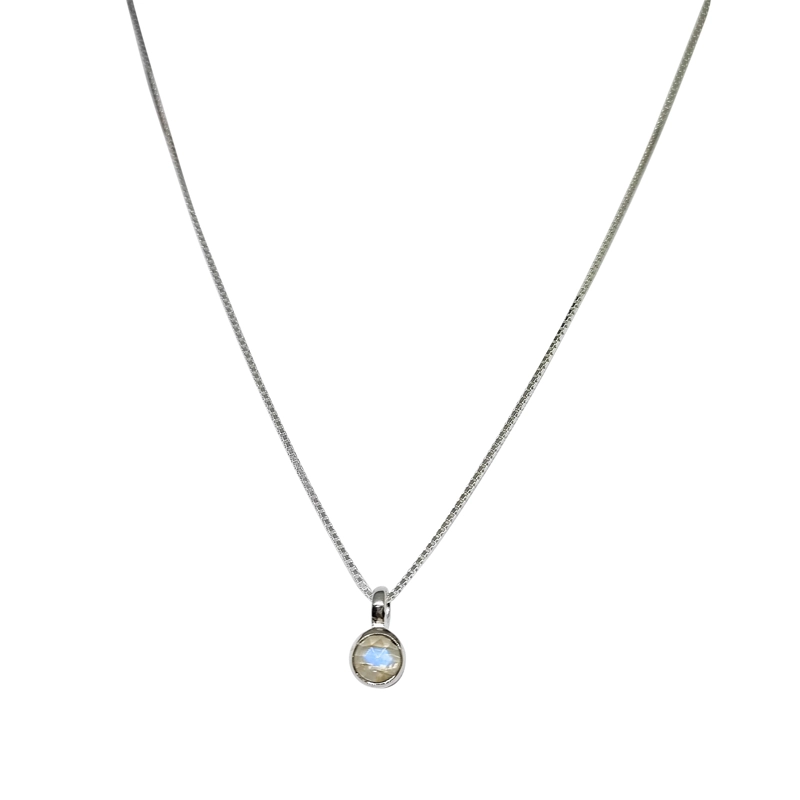 COLLAR ANDREA COGGIOLA JOYAS PLATA FINA 925 NAISHA PIEDRA LUNA - 2