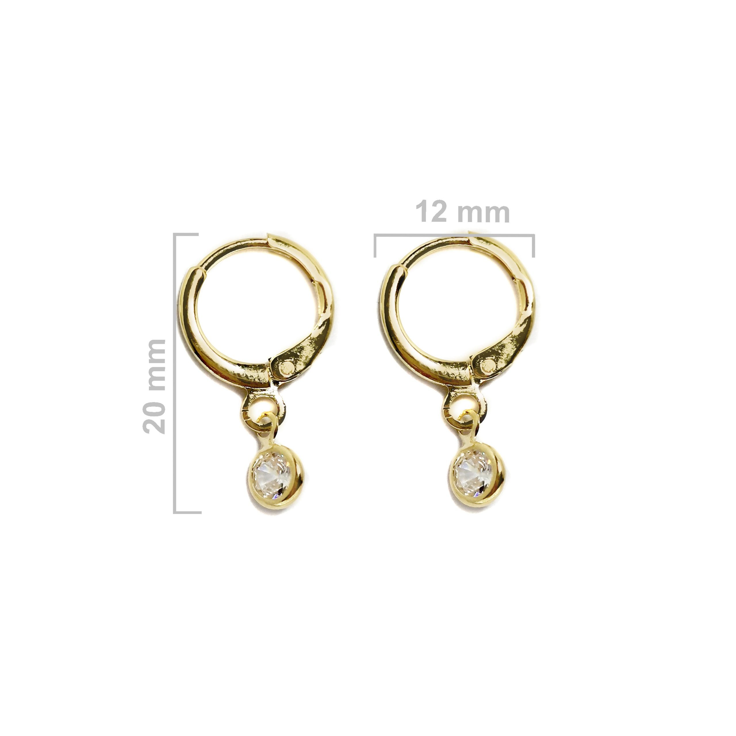 AROS ANDREA COGGIOLA JOYAS ARGOLLA CIRCÓN BLANCO ENCHAPADO ORO 18K - 2