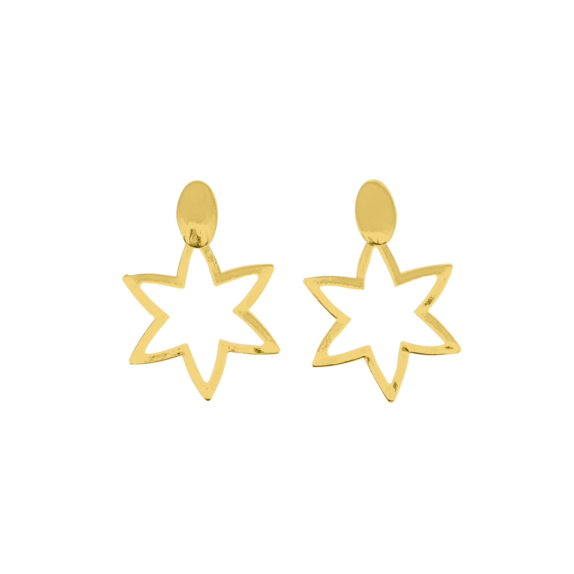AROS ANDREA COGGIOLA JOYAS ESTRELLA CALADA COLGANTE ENCHAPADO ORO 18K - 1