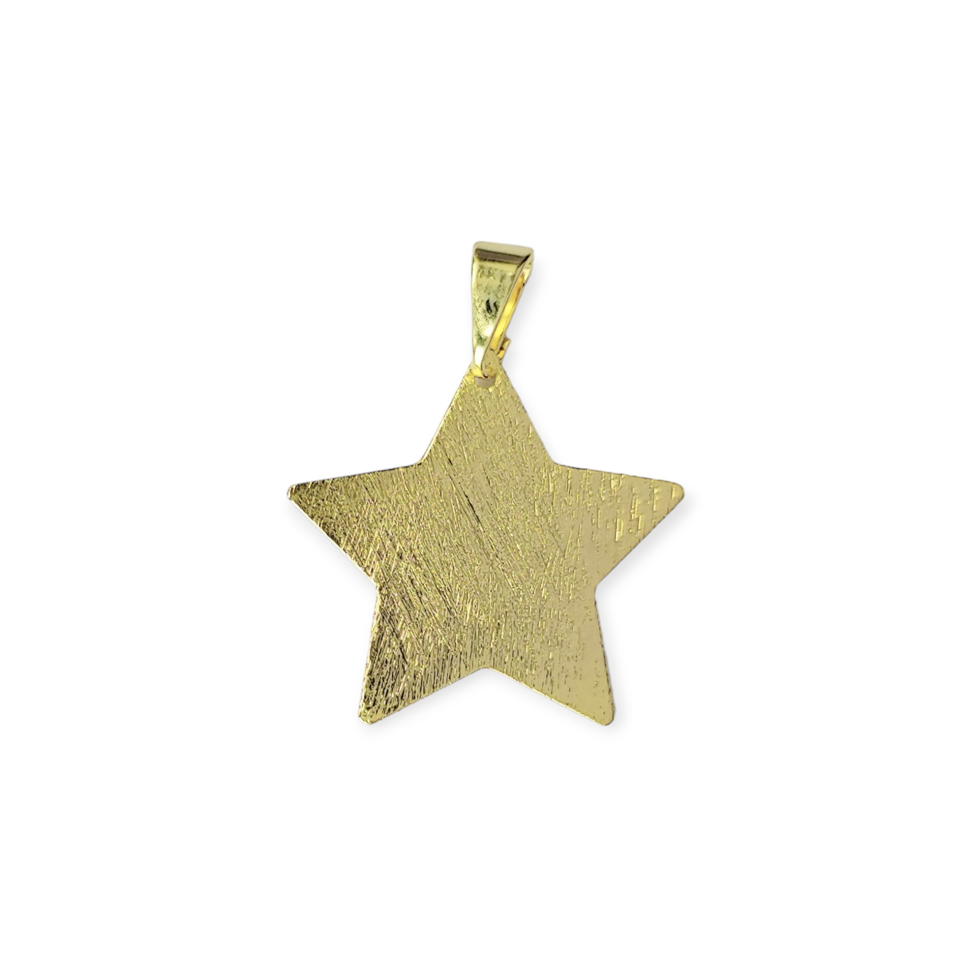COLGANTE ESTRELLA PLANA ENCHAPADO ORO 18K - 1