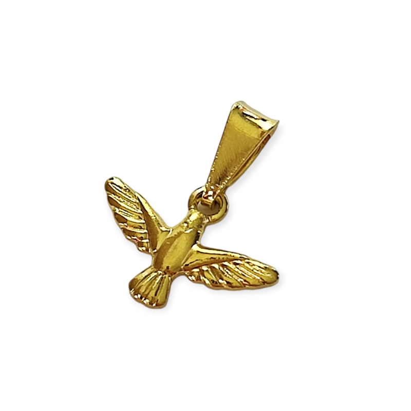 COLGANTE ESPIRITU SANTO MINI ENCHAPADO ORO 18K - 1