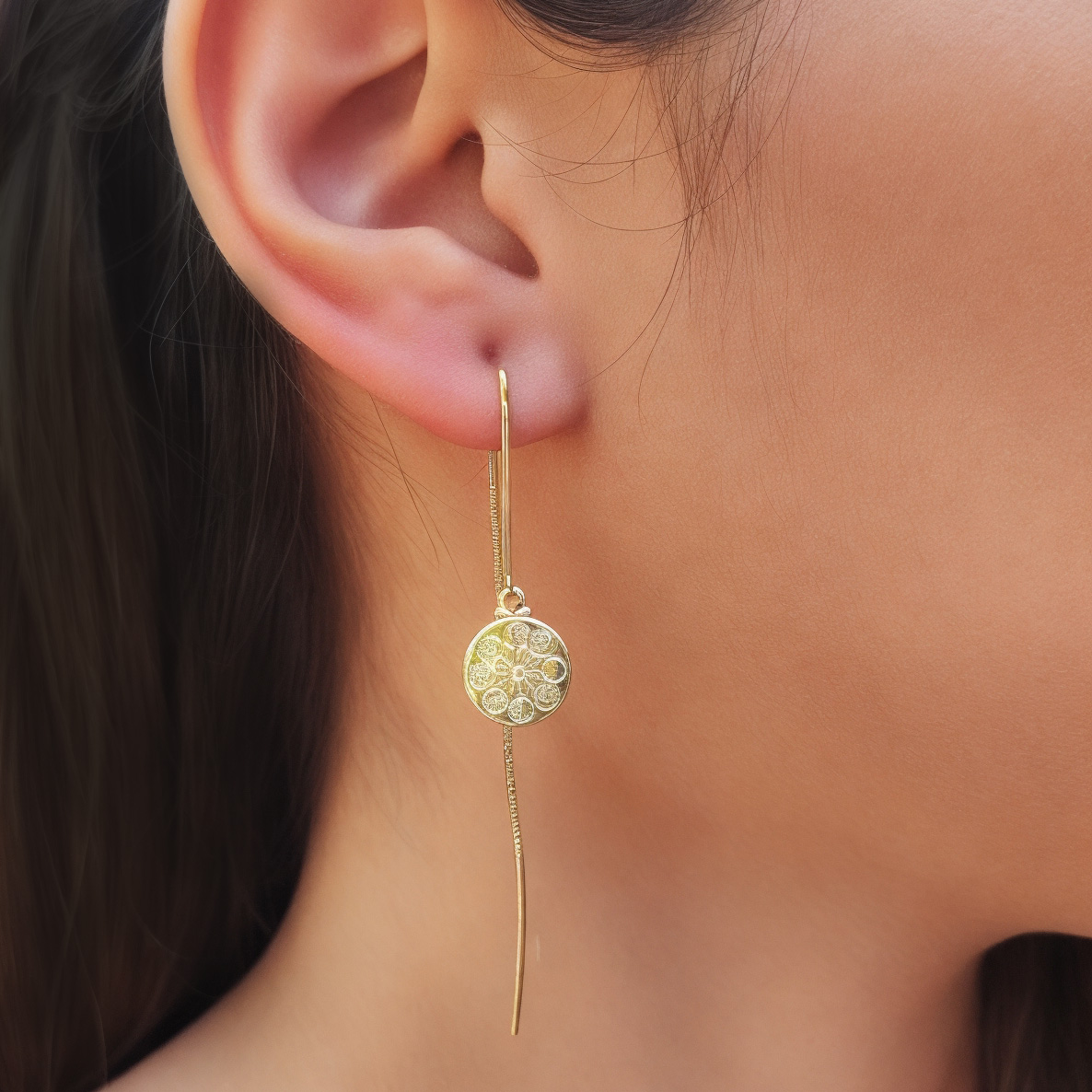AROS ANDREA COGGIOLA JOYAS CICLO LUNAR COLGANTE ENCHAPADO ORO 18K - 2