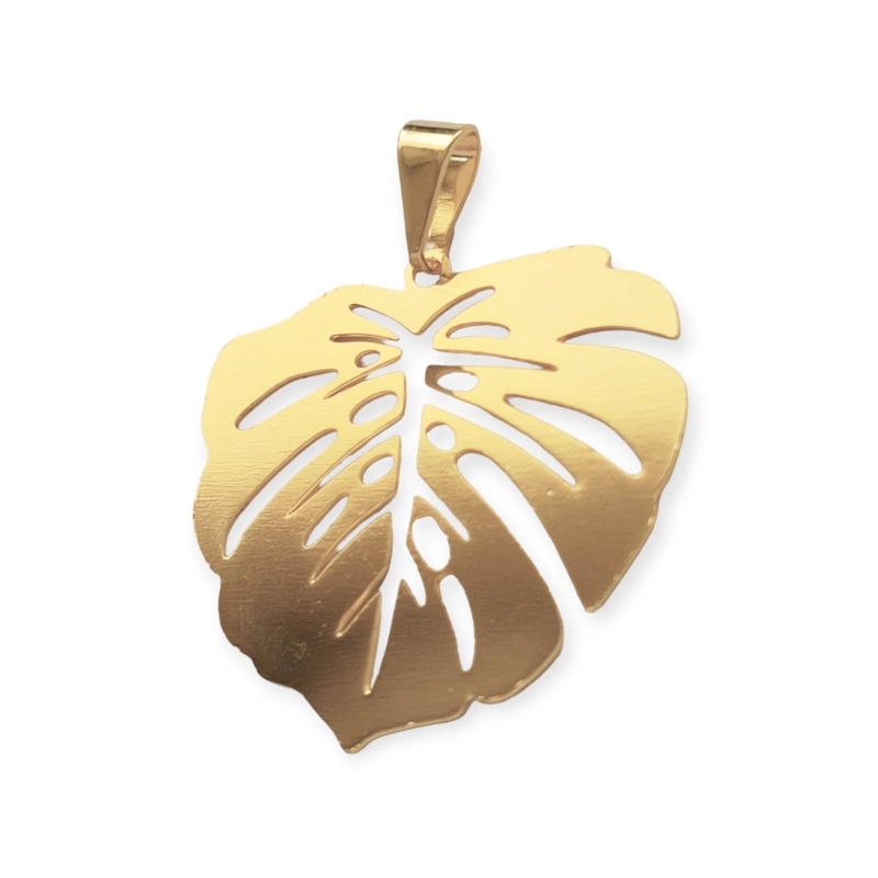 COLGANTE FILODENDRO ENCHAPADO ORO 18K - 1