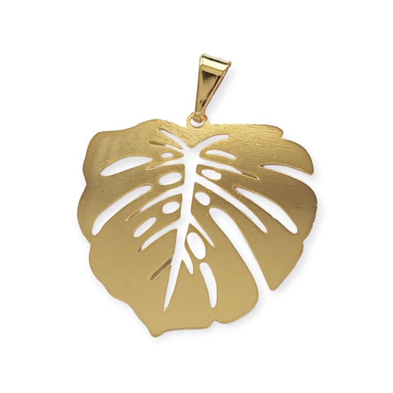 COLGANTE FILODENDRO ENCHAPADO ORO 18K - 2