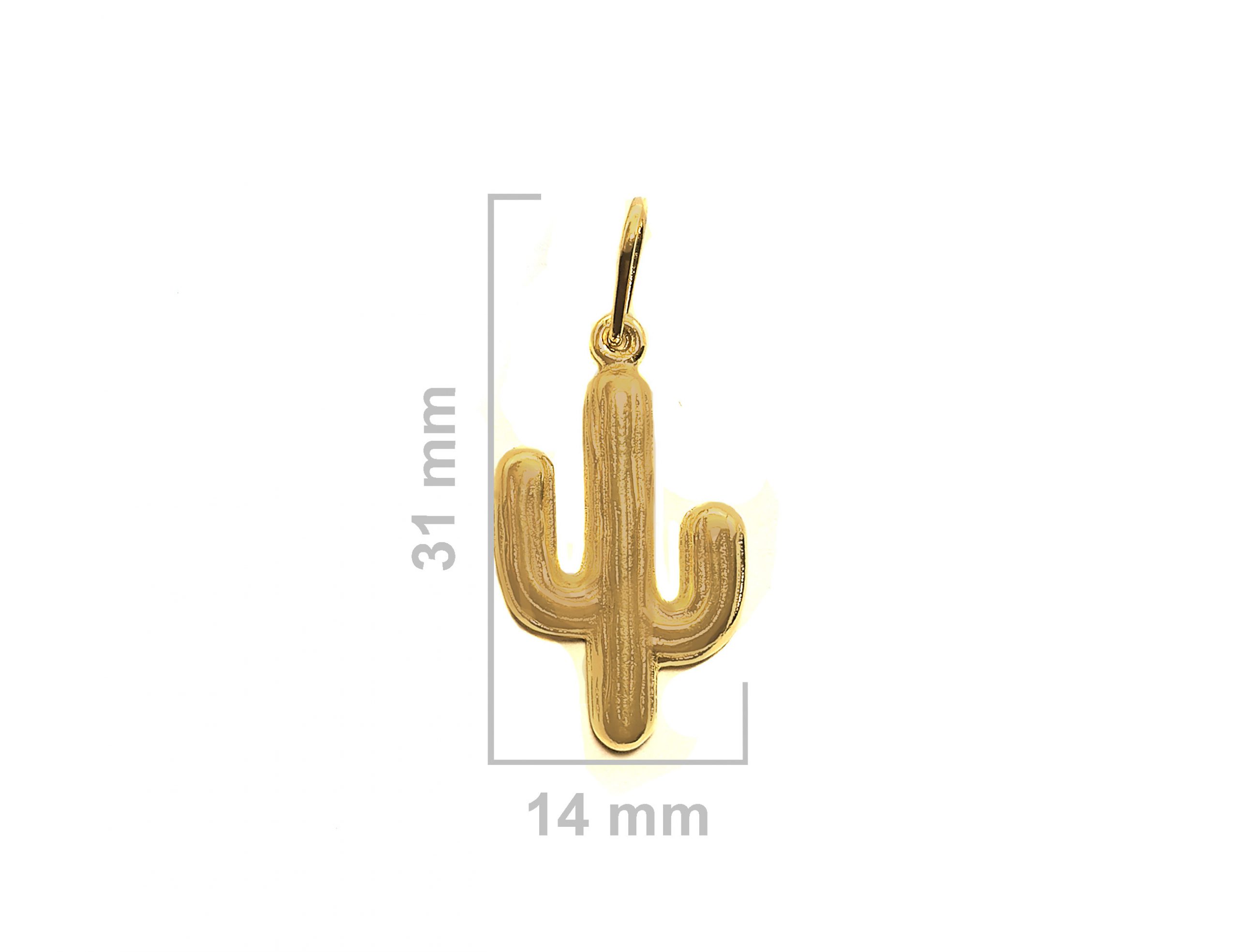 COLGANTE CACTUS ENCHAPADO ORO 18K - 2