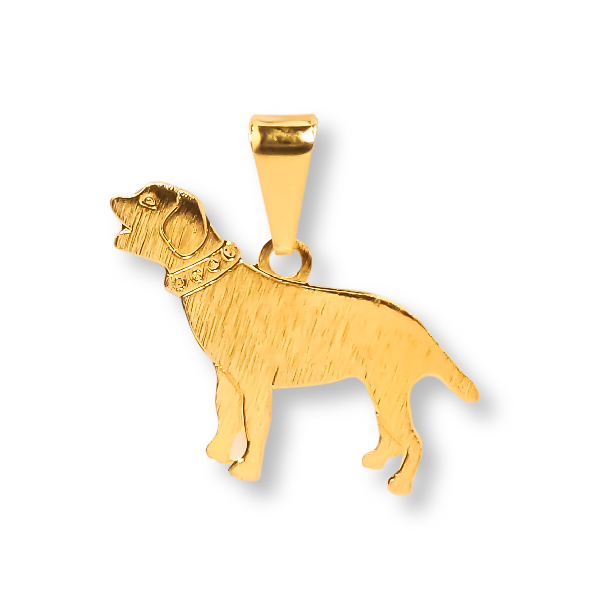 COLGANTE PERRITO LADRANDO ENCHAPADO ORO 18K - 1