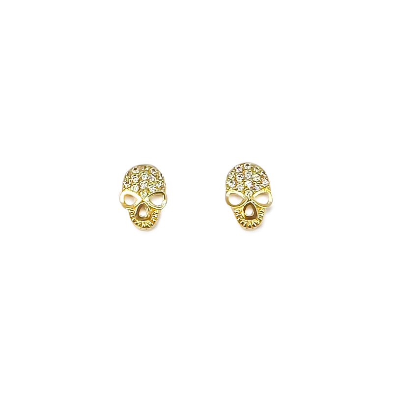 AROS ANDREA COGGIOLA JOYAS CRÁNEO CIRCÓN MINI ENCHAPADO ORO 18K - 1