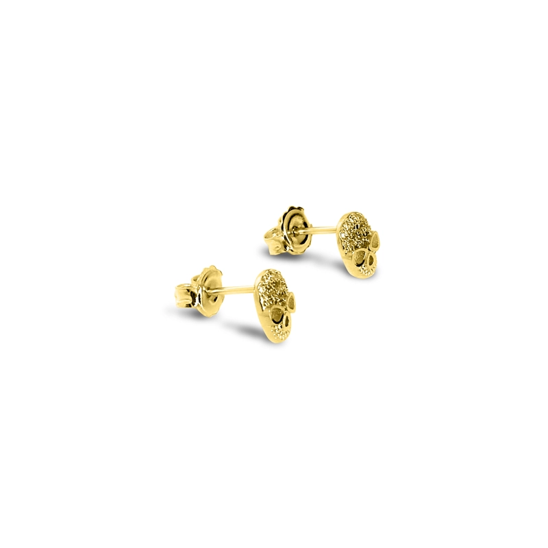 AROS ANDREA COGGIOLA JOYAS CRÁNEO CIRCÓN MINI ENCHAPADO ORO 18K - 2