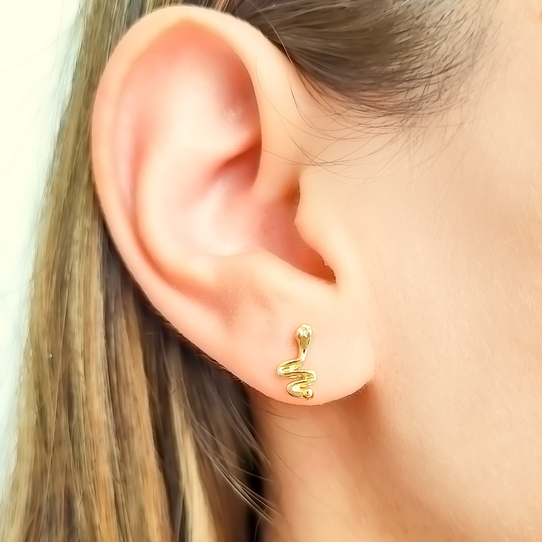 AROS ANDREA COGGIOLA JOYAS SERPIENTE ENCHAPADO ORO 18K - 3