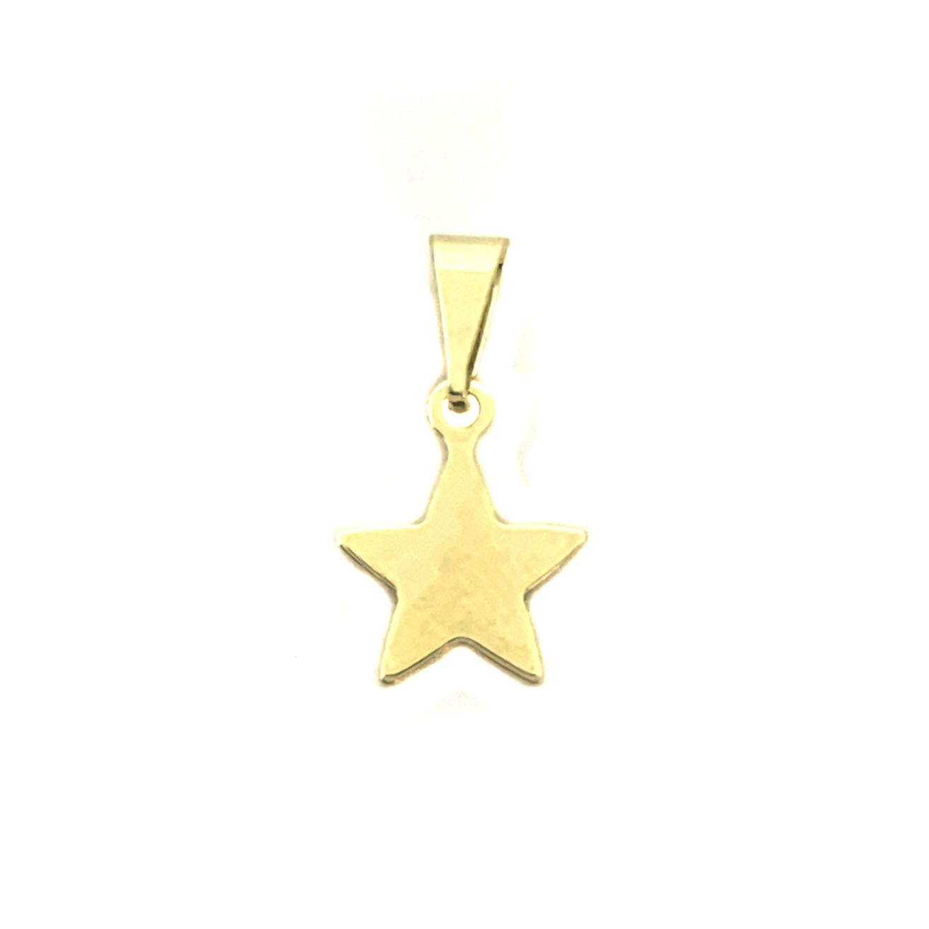 COLGANTE ESTRELLA PLANA MINI ENCHAPADO ORO 18K - 1