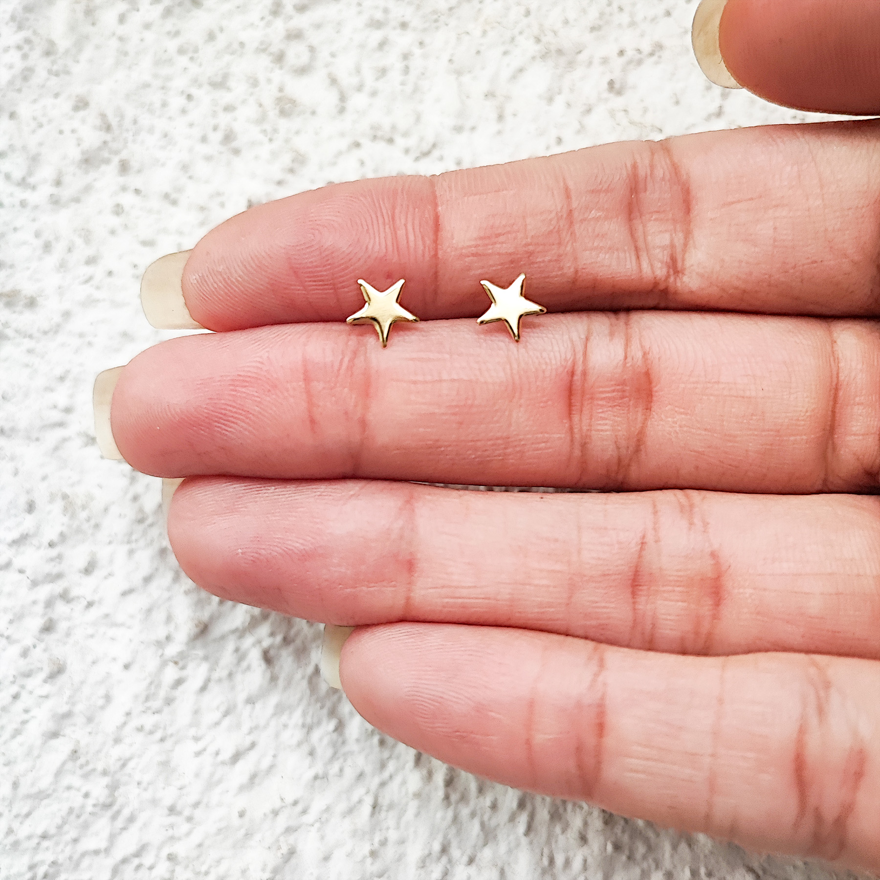 AROS ANDREA COGGIOLA JOYAS MINI ESTRELLA FINA ENCHAPADO ORO 18K - 2