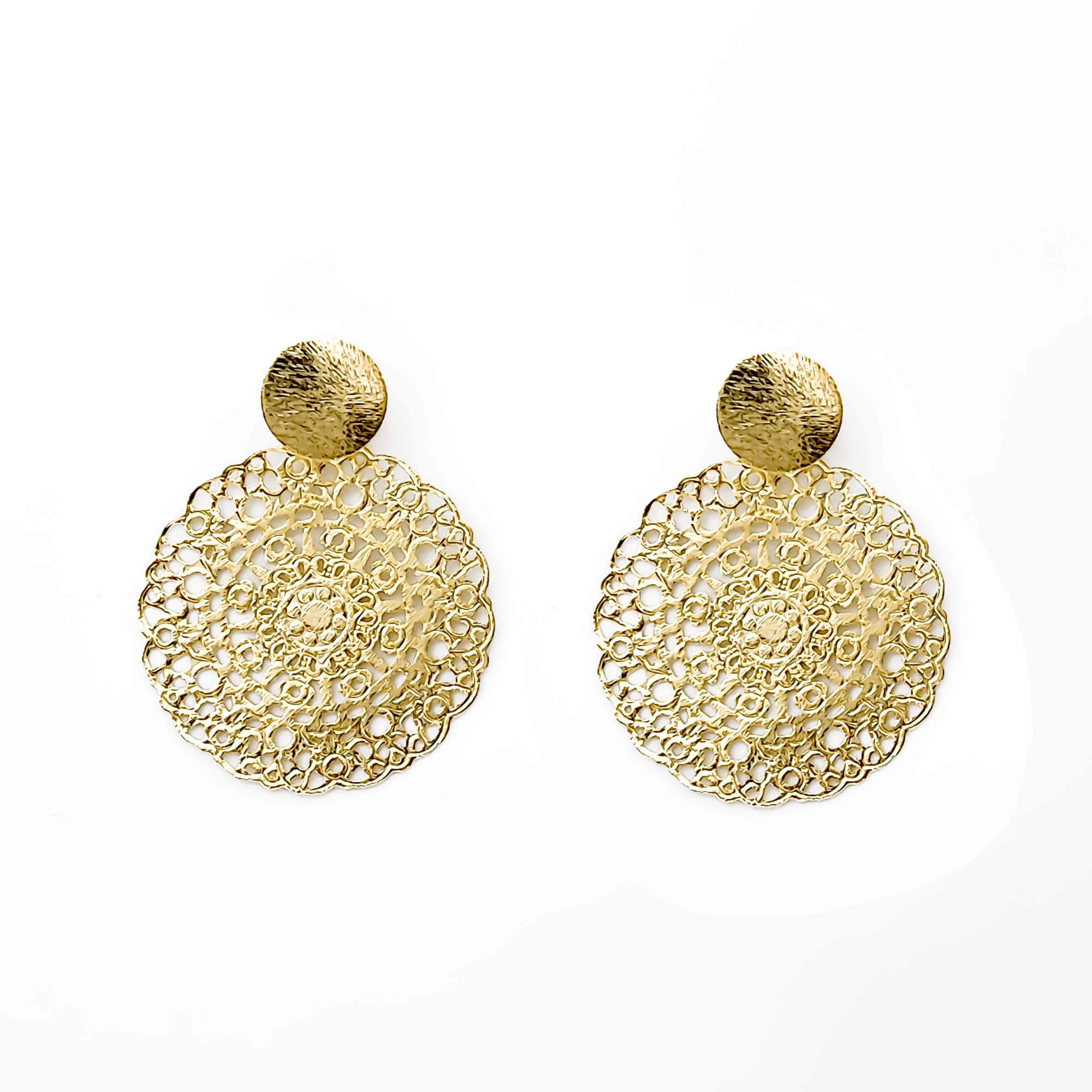 AROS ANDREA COGGIOLA JOYAS MANDALA ENCHAPADO ORO 18K - 1