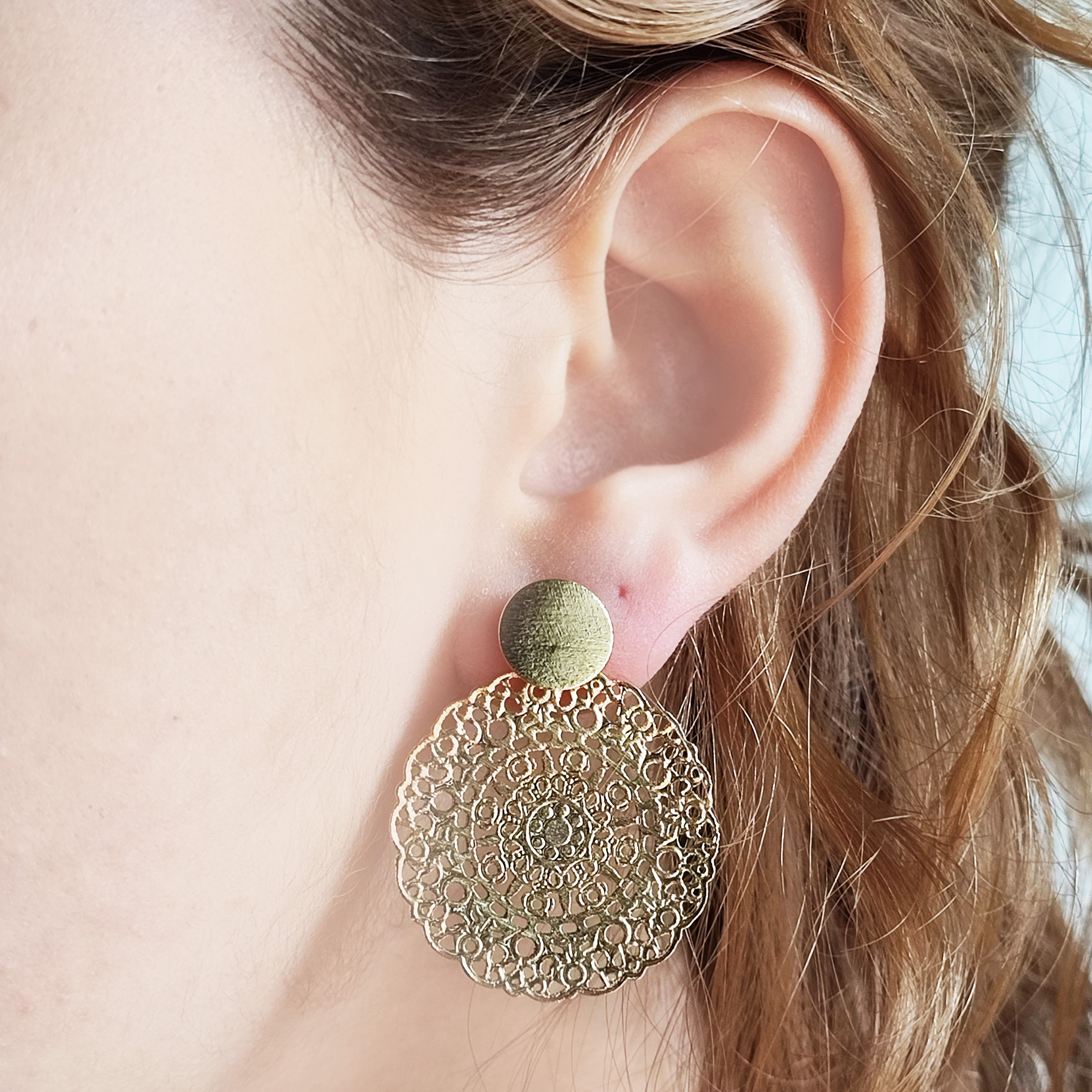 AROS ANDREA COGGIOLA JOYAS MANDALA ENCHAPADO ORO 18K - 2