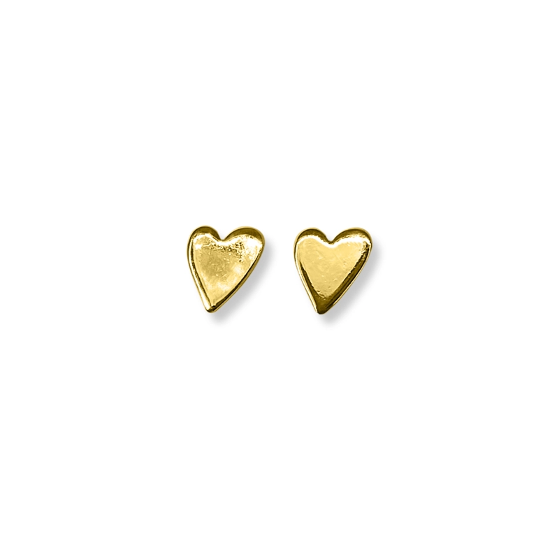 AROS ANDREA COGGIOLA JOYAS CORAZÓN TIERNO LISO ENCHAPADO ORO 18K - 1