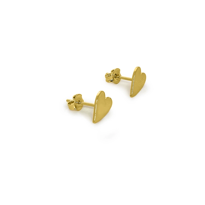 AROS ANDREA COGGIOLA JOYAS CORAZÓN TIERNO LISO ENCHAPADO ORO 18K - 2