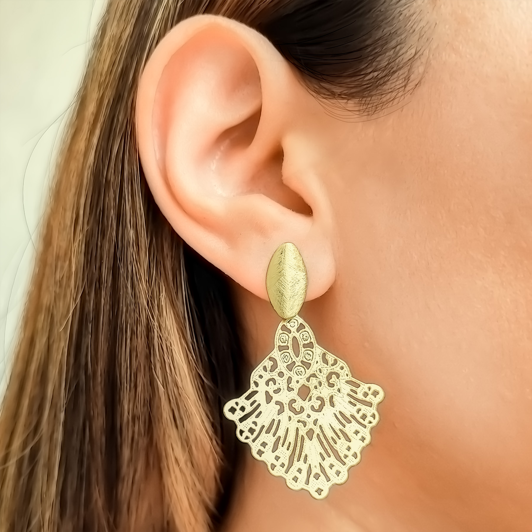 AROS ANDREA COGGIOLA JOYAS LUCIA ENCHAPADO ORO 18K - 2