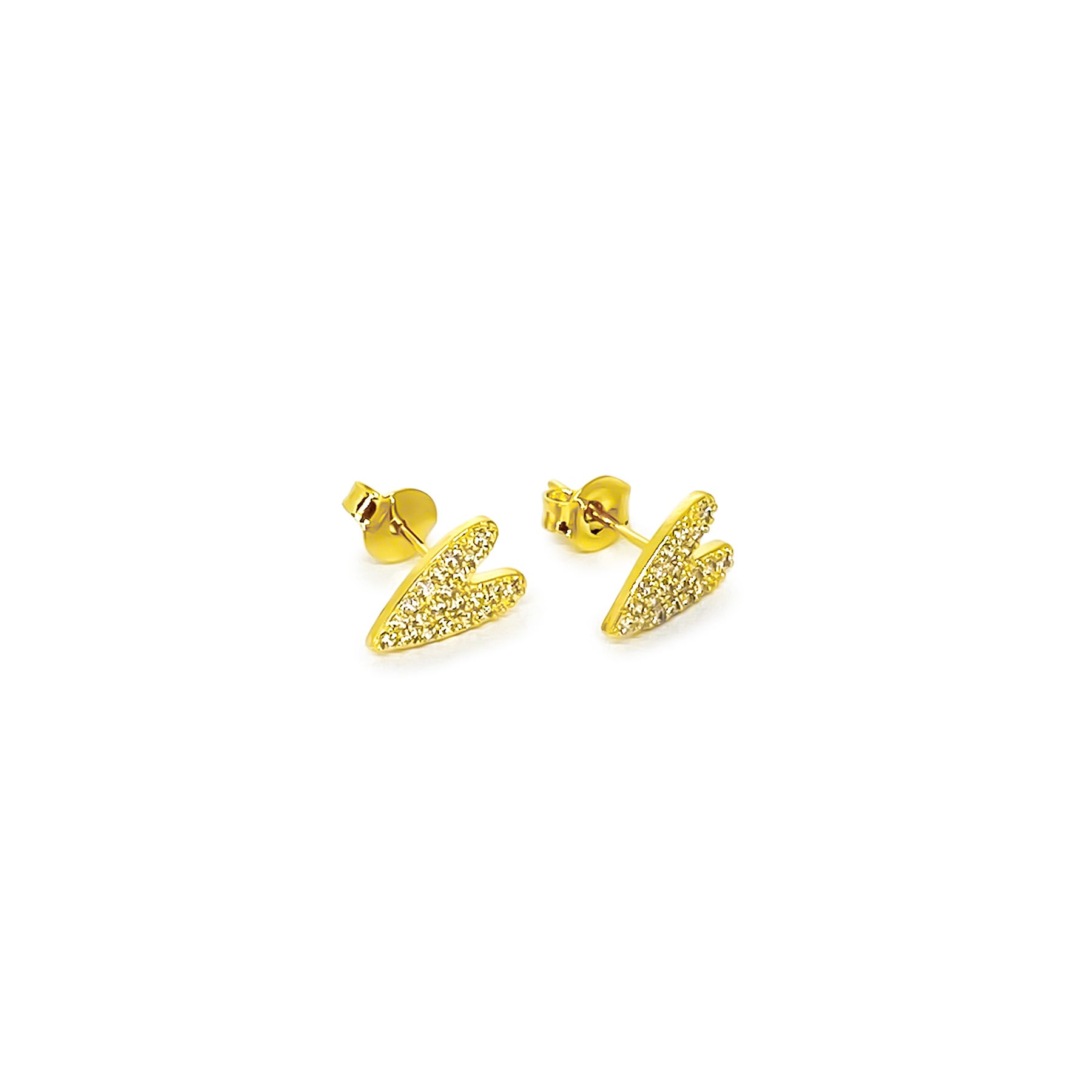 AROS ANDREA COGGIOLA JOYAS CORAZÓN TIERNO CIRCÓN ENCHAPADO ORO 18K - 2