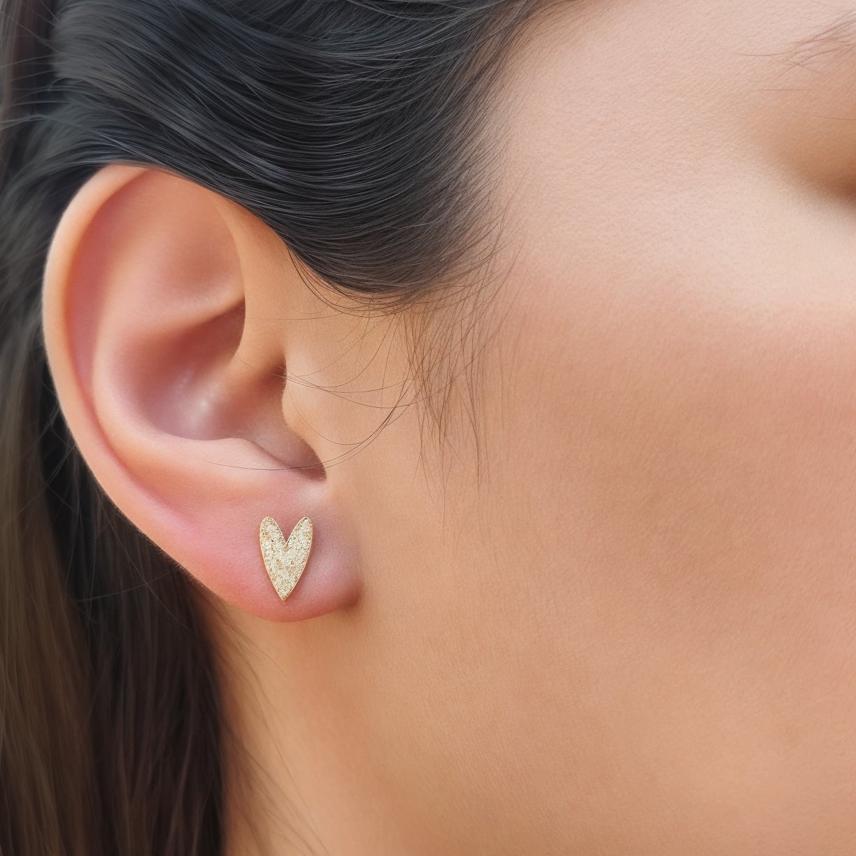 AROS ANDREA COGGIOLA JOYAS CORAZÓN TIERNO CIRCÓN ENCHAPADO ORO 18K - 3