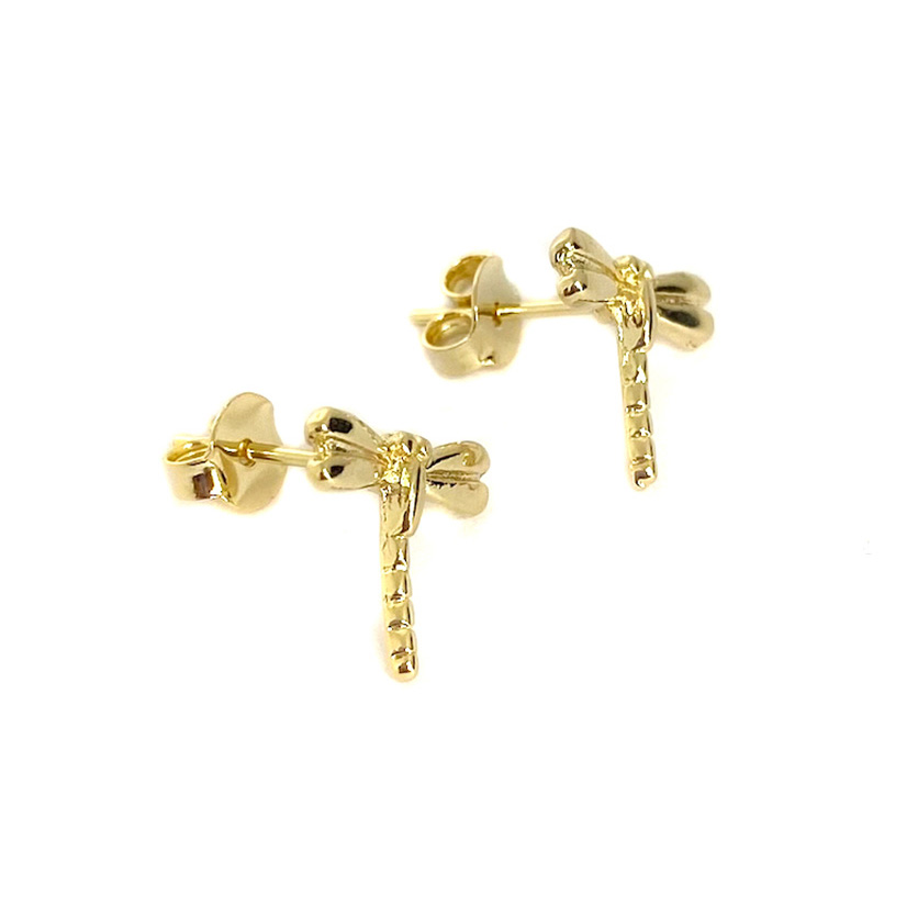 AROS ANDREA COGGIOLA JOYAS LIBÉLULA FINA ENCHAPADO ORO 18K - 2