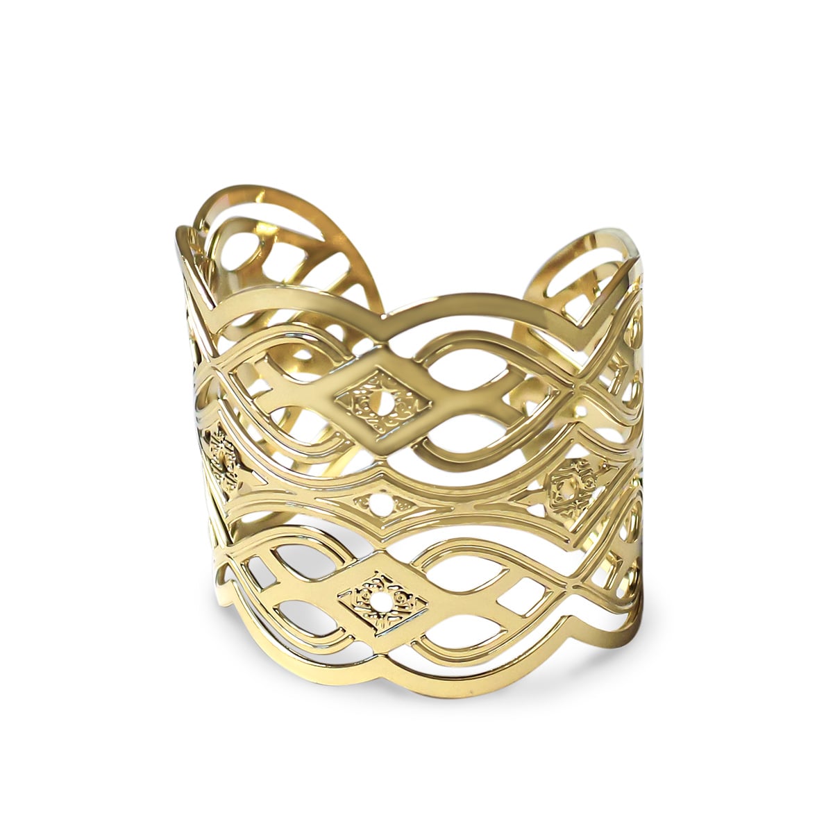 ANILLO ANDREA COGGIOLA JOYAS ENCHAPADO ORO 18K VENEZIA CALADO - 1