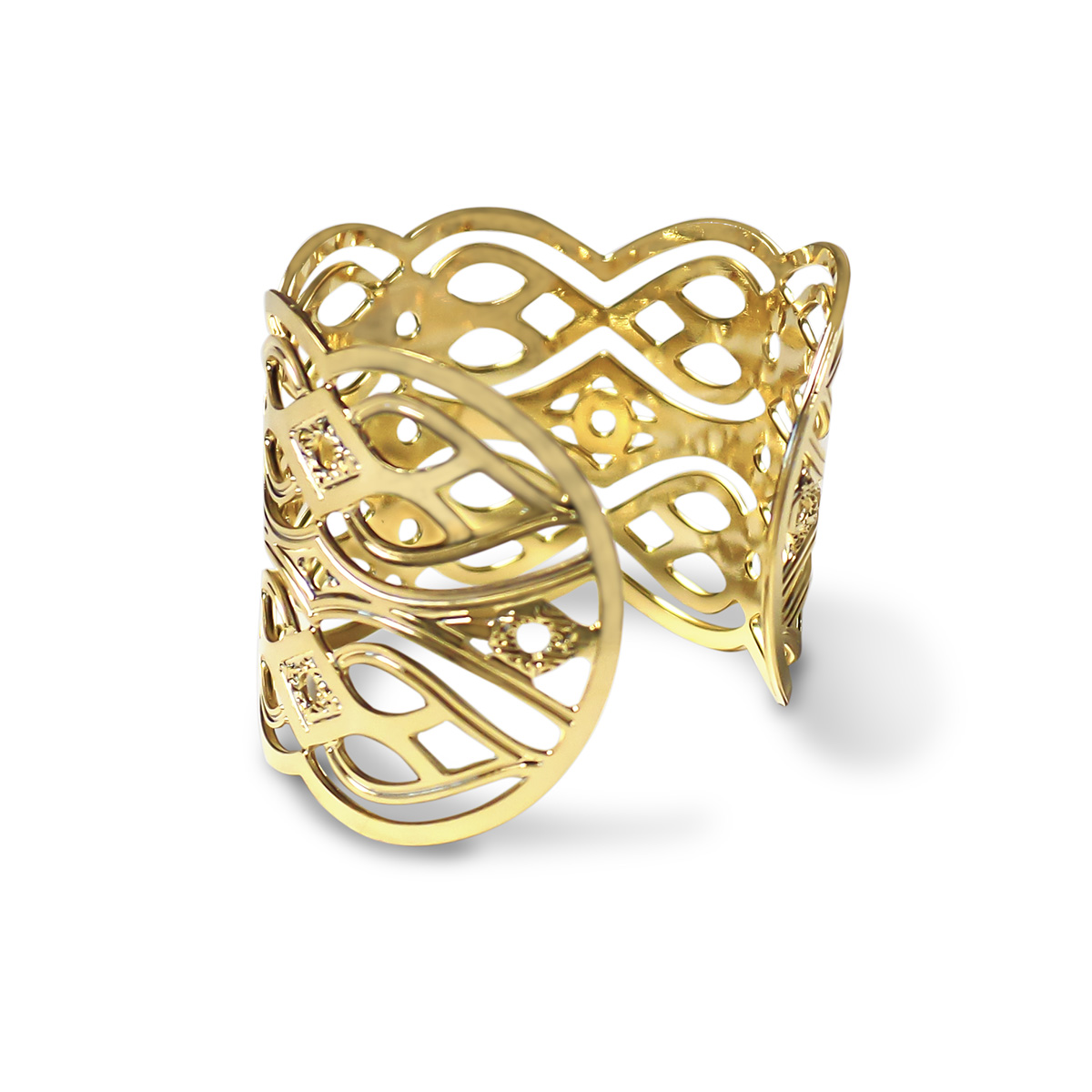 ANILLO ANDREA COGGIOLA JOYAS ENCHAPADO ORO 18K VENEZIA CALADO - 2