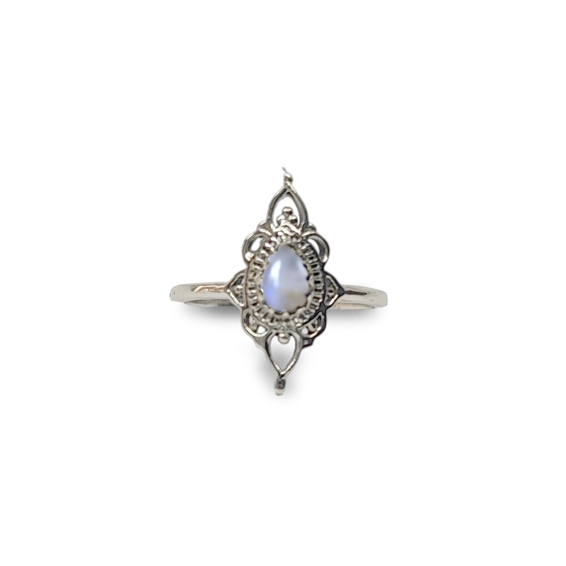 ANILLOS ANDREA COGGIOLA JOYAS PLATA FINA 925 ISHANI PIEDRA LUNA #15 - 1